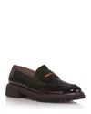 Paul Green Wellesley Platform Loafer In Black Toffee Combo