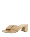 Paul Green Womens Criss-cross Leather Block Heel In Dakar Suede