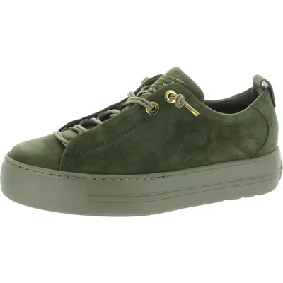 Paul Green Womens Cushioned Footbed Faux Suede Casual And Fashion Sneakers In Green