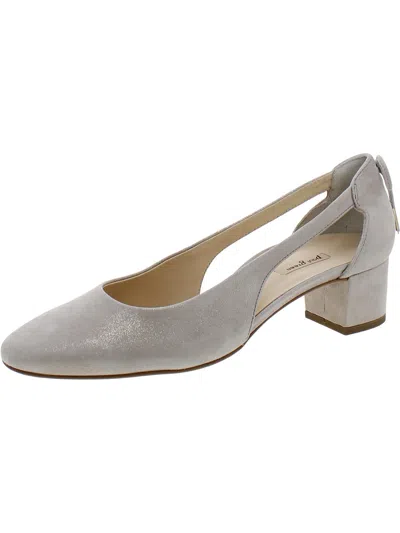Paul Green Womens Suede Cut-out Slingback Heels In Grey
