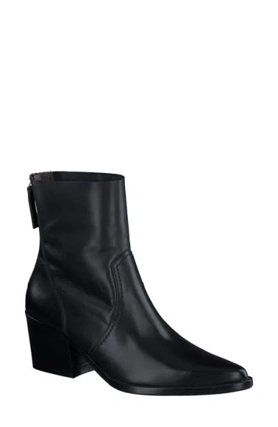 Paul Green Wyoming Bootie In Black Leather