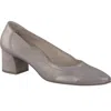 Paul Green Yvette Pointed Toe Pump In Cachemire Metallic Suede