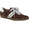 Paul Green Zaria Sneaker In Sisal Ivory Leo Velvet Combo