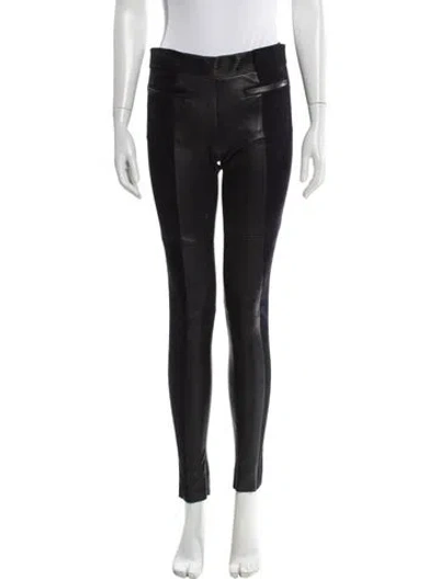 Pre-owned Paul Harnden Shoemakers Lambskin Wide Leg Pants In Black