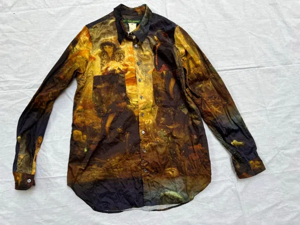 Pre-owned Paul Harnden Shoemakers Sadko Print Easy Shirt In Pre-owned Paul Harnden Shoemakers Sadko Print Easy Shirt In
