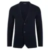 Paul James Knitwear Blue Mens Cotton Deconstructed Knitted Gabriel Blazer - Navy In Blue