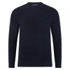 Paul James Knitwear Blue Mens Cotton Lightweight Fisherman Dylan Rib Jumper - Navy In Blue