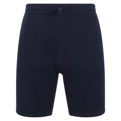 Paul James Knitwear Blue Mens Midweight Allessio Cotton Knitted Shorts - Navy