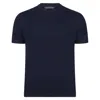 Paul James Knitwear Blue Mens Ultra-fine Cotton Hugo Knitted T-shirt - Navy In Blue