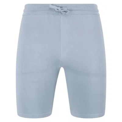 Paul James Knitwear Blue / White Mens Midweight Allessio Cotton Knitted Shorts - Chalk Blue In Blue/white