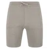 Paul James Knitwear Brown Mens Midweight Allessio Cotton Knitted Shorts - Fawn In Brown