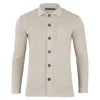 Paul James Knitwear Brown Mens Midweight Cotton Work Benjamin Shirt - Fawn In Brown