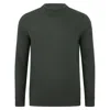 Paul James Knitwear Green Mens Lightweight Cotton Linen Slaithes Saddle Shoulder Jumper - Dark Olive In Green