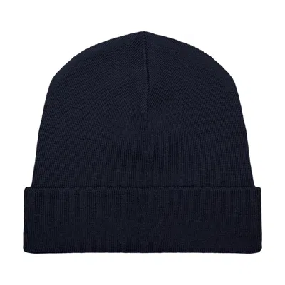 Paul James Knitwear Men's Blue Heavyweight Extra Fine Merino Wool Amble Watch Cap - Navy