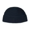 Paul James Knitwear Men's Blue Lightweight Cotton Docker Whitby Beanie - Navy In Blue