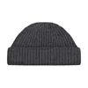 Paul James Knitwear Men's Grey Heavyweight Extra Fine Merino Craster Fisherman Beanie - Charcoal In Grey