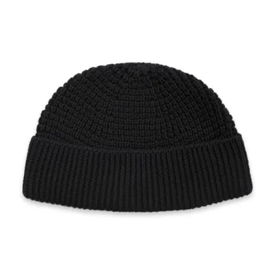 Paul James Knitwear Men's Lightweight Cotton Docker Whitby Beanie - Black