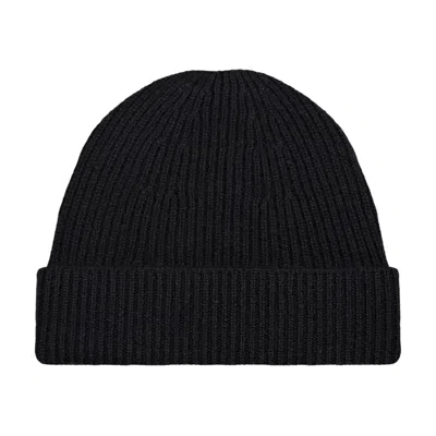 Paul James Knitwear Men's Lightweight Merino Cashmere Beauline Beanie - Black