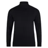 Paul James Knitwear Men's Modern Submariner Porter Roll Neck Merino Wool Jumper - Black In Black