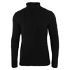 Paul James Knitwear Men's The Fitted Submariner Lloyd Roll Neck Merino Wool Jumper - Black In Black