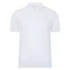 Paul James Knitwear Men's Ultra Fine Cotton Nathan Buttonless Polo Shirt - White In White