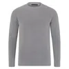 Paul James Knitwear Mens Cotton Lightweight Fisherman Dylan Rib Jumper - Ash Grey In Grey