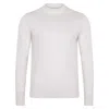 Paul James Knitwear Mens Extra Fine Merino Marco Narrow Mock Turtleneck Jumper - White In White