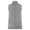 Paul James Knitwear Mens Lightweight Cotton Zip Through Andrew Gilet - Ash Grey In Grey