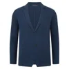 Paul James Knitwear Mens Lightweight Jaspe Cotton Albert Knitted Blazer - Blue Jaspe In Blue