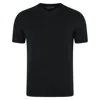 Paul James Knitwear Mens Superfine Mercerised Cotton Adriano V Neck Knitted T-shirt - Black In Black