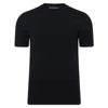 Paul James Knitwear Mens Superfine Merino Wool Ilario Knitted T-shirt - Black In Black