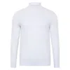 Paul James Knitwear Mens Ultra Fine Cotton Mock Turtle Neck Spencer Jumper - White In White