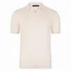 Paul James Knitwear Neutrals Men's Ultra Fine Cotton Nathan Buttonless Polo Shirt - Ecru In Beige