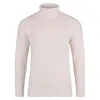 Paul James Knitwear Neutrals Mens Cotton Submariner Roll Neck Arthur Jumper - Ecru In Beige