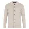 Paul James Knitwear Neutrals Mens Midweight Cotton Benjamin Work Shirt - Birch