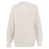Paul James Knitwear Neutrals Women's Pure Cotton High Neck Tamie Raglan Jumper - Ecru In Beige
