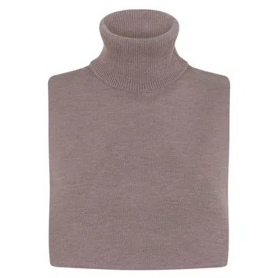 Paul James Knitwear Neutrals Womens Extra Fine Merino Allegra Neck Warmer - Hessian