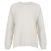 Paul James Knitwear Neutrals Womens Lambswool Zoe Drop Shoulder Jumper - Off White In White