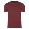 Paul James Knitwear Red Mens Heavyweight Charles Fitted Supima Cotton T-shirt - Port In Red