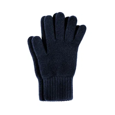 Paul James Knitwear Women's Blue Cashmere Vivaan Gloves - Navy