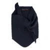 Paul James Knitwear Women's Blue Merino Cashmere Textured Triangle Blythe Scarf - Submarine In Blue