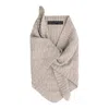 Paul James Knitwear Women's Neutrals Merino Cashmere Textured Triangle Blythe Scarf - Beige In Sand