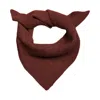 Paul James Knitwear Women's Orange Lambswool Ribbed Triangle Ember Scarf - Sienna In Orange
