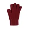 Paul James Knitwear Women's Red Cashmere Vivaan Gloves - Claret In Red