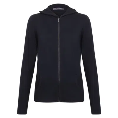 Paul James Knitwear Womens Heavyweight Merino Activewear Hooded Eirene Jumper - Black
