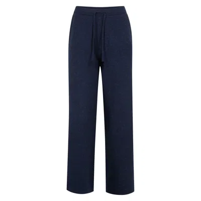 Paul James Knitwear Womens Lambswool Lucia Knitted Trousers - Oxford Blue