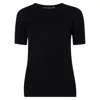 Paul James Knitwear Womens Midweight Merino Activewear Selene T-shirt - Black In Black