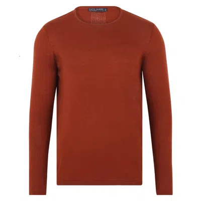 Paul James Knitwear Yellow / Orange Mens Heavyweight Merino Activewear Training Kratos Top - Spice In Yellow/orange