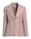 Paul & Joe Woman Blazer Beige Size 8 Polyester, Acetate, Cotton