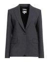 Paul & Joe Woman Blazer Charcoal Size 12 Virgin Wool, Mohair Wool